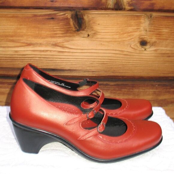 NWOB Dansko Red Orange Clogs 9.5 10 - Picture 2 of 7